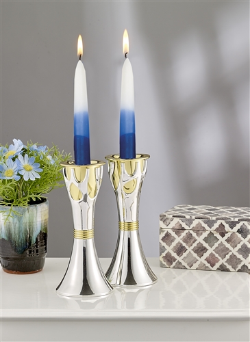 Blue and White Shabbat and Holiday Candles