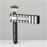 Haman Black and White Wooden Grogger