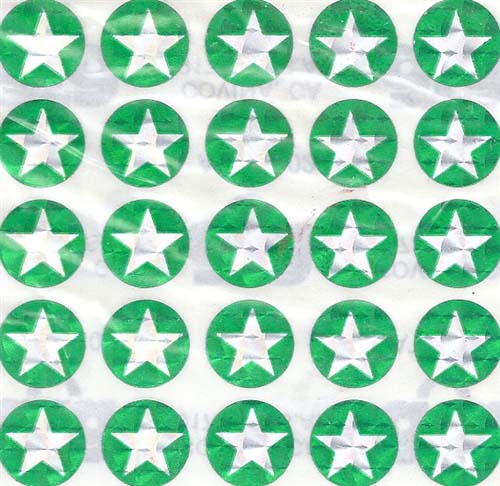 Large Green Star Dazzlers - 50/pk