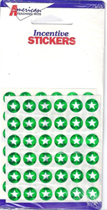 Tiny Green Star Dazzlers - 72/pk