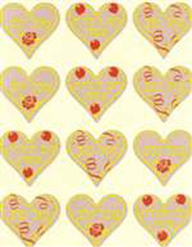 Michol Halev Heart Stickers - 12/sheet - 10 pack