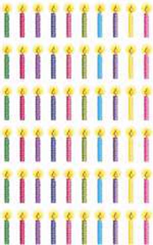 Hanukah Candle Stickers - 50/sheet - 5 pack