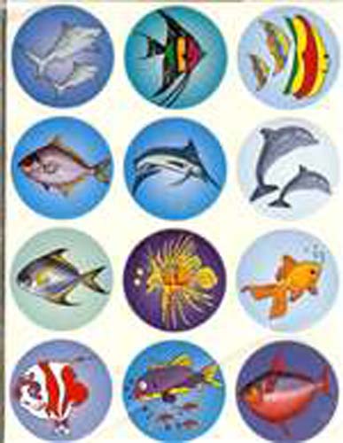 Sea Creatures Stickers - 12/sheet - 10 pack