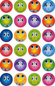 Smiley Faces - Small - 24/sheet - 10 pack