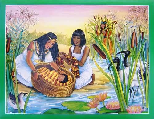 Moses in the Basket Bible Story Poster