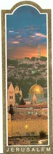 Gilded Edge Bookmark - Jerusalem Sunrise