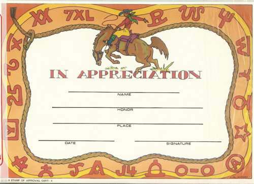 In Appreciation of Certificates - 25 pack