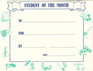 Student of the Month Certificate - 25 Cert/Pack