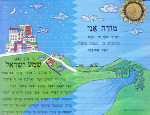 Modeh Ani / Sh'ma Yisrael Large Poster