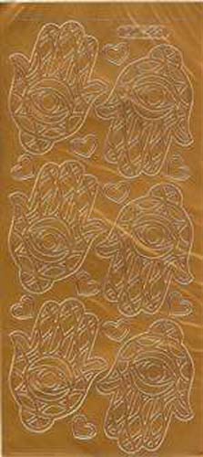 Chamsa Sticker - Copper - 6 med per pkg