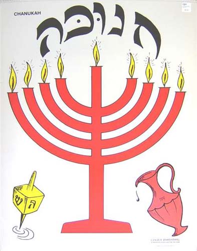 Hanukah Poster - Laminated