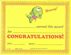 Achievement Certificates - 25 pack