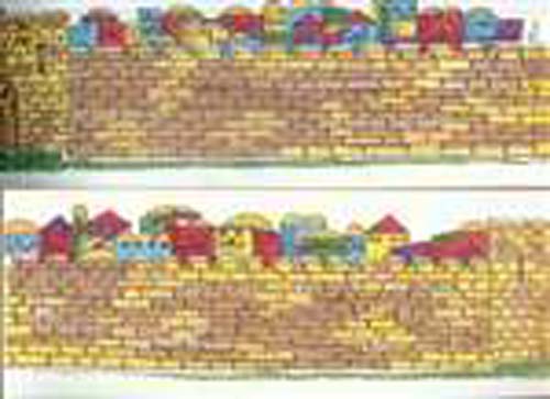 Jerusalem Holy City Bulletin Border - 4 in. x 23 in. - 12 pack