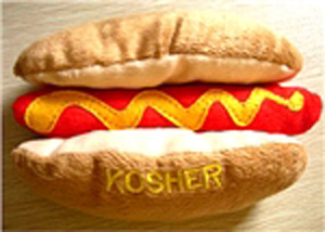 Dog Toy Kosher Hot Dog