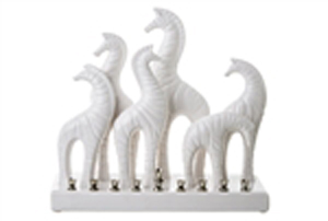 Zebra Ceramic Menorah, a crystal gift for friends and self!