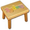 Personalized name wooden stool Pastel Colors