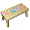 Large Name Puzzle Stool Pastel Colors