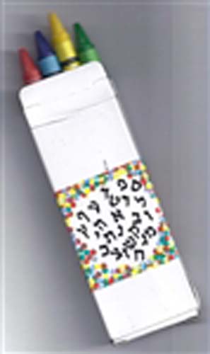 Aleph Bet Crayons-4 per Box