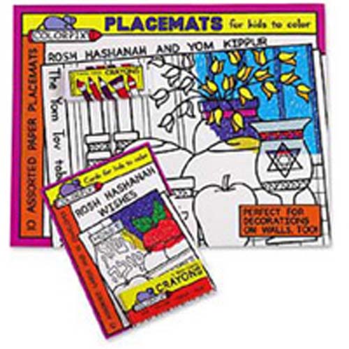 Rosh Hashanah Coloring Placemats and Cards