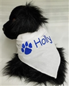 Personalized Dog Scarf with Paw Print