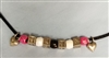 Ahavah spelled in pewter beads with pink, black and pearl accents...and don't forget the hearts!