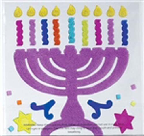 Chanukah Window Gel Decoration - Menorah