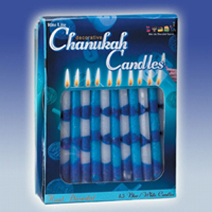 Candles for Hanukkah in Blues