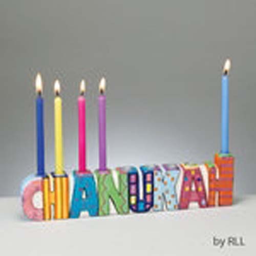 C-H-A-N-U-K-A-H Spells Chanukah Menorah