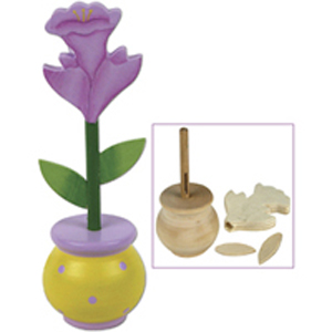 Iris in a Pot - Wood Craft