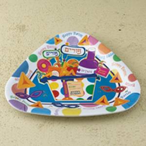 Happy Purim Plates for Hamantaschen and Mishloach Manot