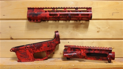Red X Arms 9mm Red Hydro Dipped Build Set w/Billet Lower