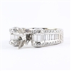 Woman's Semi-mounting 1ct tw 18K white gold