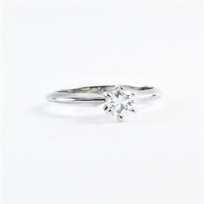Round .36ct diamond solitaire engagement ring.