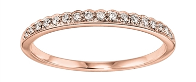 Scalloped Rose Diamond Band