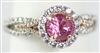 PINK SAPPHIRE LADIES RING, 14KTT GOLD