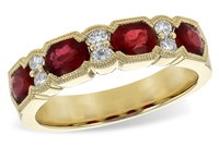 Yellow Gold Ruby and Diamond Ring