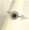 White Gold Amethyst Ring