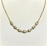 Yellow Gold Diamond Station Necklace