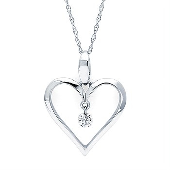 .06ct shimmering diamond pendant in 14K white gold