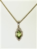 Yellow Gold Victorian Peridot and Diamond Necklace