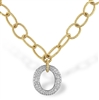 1ctw. PavÃ© Diamond Circle Pendant 14K Gold