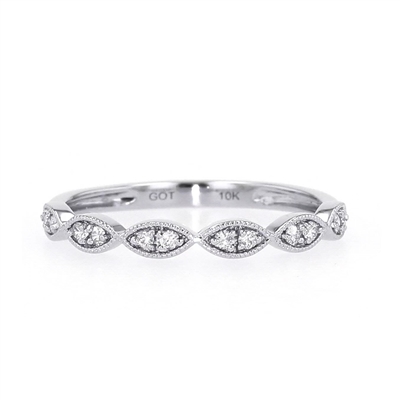 Diamond Stackable Band 14K White Gold
