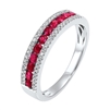 Ruby & Diamond Band in 14K White Gold