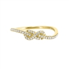 Love Knot Diamond Ring 14K Yellow Gold