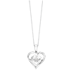 Diamond Heart Pendant in Sterling Silver