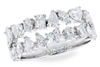 Fancy Cut Diamond Band 1.33ctw. 14K White Gold