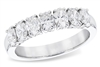 Oval Diamonds 1.33ctw. Band in 14K White Gold