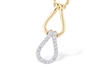 Diamond Pendant .18ctw. in 14K Two Tone Gold