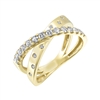 Criss Cross Diamond Band 14K Yellow Gold .50ctw