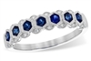 Sapphire and Diamond Ring 14K White Gold Ring